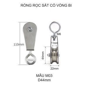 Ròng rọc đơn bằng thép mạ chống gỉ loại có vòng bi