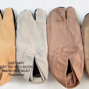 Vớ đi trong nhà tất chân xỏ ngón chống trơn trượt dễ mang giữ ấm Talabishop chất Cotton thoáng mát thâm mồ hôi