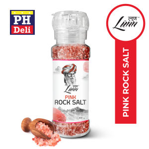 Lunn Himalayan Pink Rock Salt Grinder 100g - Vegan & All-Natural Salt for Daily Cooking