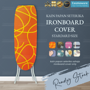 Ironboard Cover (Standard Size) Padded with Sponge / Kain Papan Seterika (Standard Size) (39cm x 99cm) [READY STOCK]