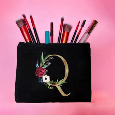 Customize Name Cosmetic Pouch Girls Makeup Bag Personalised Travel Bags Christmas/Birthday/Teacher Day/Wedding Gift
