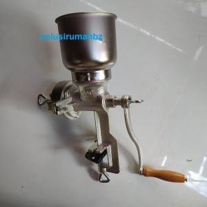 MESIN GILING biji bijian MANUAL BERAT 3.4KG TABUNG PANJANG body besar alat penggiling menjadi bubuk powder bodi stainless kacang paprika jagung kopi