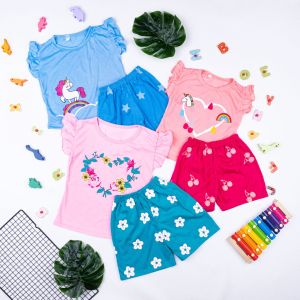 GW - SETELAN ANAK RUFFLE / SET BAJU ANAK CEWEK WONDERFUL EDITION