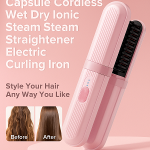 Wireless capsule negative ion hair straightening comb for women adults and anyone in the family all year round. Just comb and get even heat and lasting style.