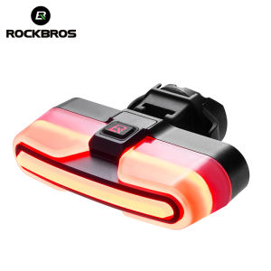 【Local Delivery】ROCKBROS REX01 Bicycle Tail Light Smart Brake Sensor Wireless Remote Turn Signal LED Rear Light Type-C Rechargeable IPX6 Waterproof For MTB Road Bike
