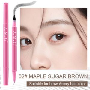 A.M.G Waterproof Dual-Ended Eyebrow Pencil Two Fork Eyebrow Pen Natural and Long-Lasting Eyebrow Shadow Pen Fine Tip