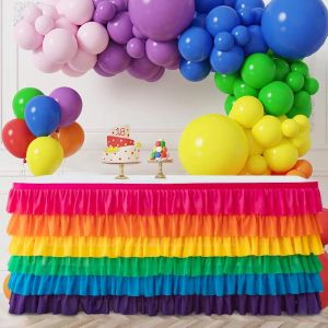 Tulle Table Skirt for Baby Shower Wedding Tutu Table Skirt for Princess Girls Birthday Party Cake Dessert Table Decorations
