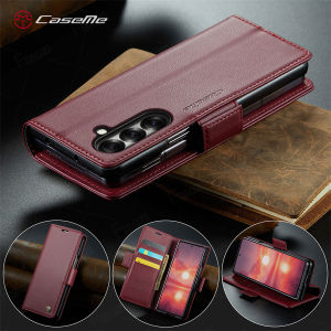 Sang trọng cổ điển da cuốn sách ví lật Skin đứng Bìa trường hợp đối với Cho Samsung Galaxy Z fold7 Z fold6 Z flip5 Z flip6 Túi điện thoại trên MagSafe vỏ