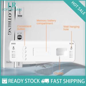 LF Wholesale✨Flash Sale ✨ นาฬิกาติดผนังดิจิตอลขนาดใหญ่แสดงอุณหภูมิและความชื้นเป็นสัปดาห์นาฬิกาปลุกตั้งโต๊ะ LED อิเล็กทรอนิกส์ปรับความสว่างได้