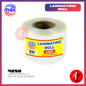 MGK Laminating Roll - (4" width) 100x100x125 & 100x50x250 Microns Clear Durable & Long-Lasting
