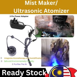 Ready Stock Ultrasonic Fogger Mist Maker Aquarium Fog Atomizer for Water Fountain Mist Machine diffusers humidifiers