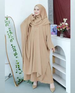 SETELAN ROK TUNIK ABAYA POLOS CRINKEL AIRFLOW PREMIUM SETROK JUMBO ABAYA OVERSIZE TERBARU TUNIK ABAYA KEKINIAN bayar di tempat
