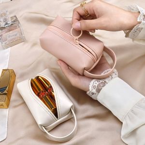 STARGOODS Portable Mini  Cosmetic Bag Handle Data Cable Storage Travel Toiletry Bag Small Jewelry Lipstick Makeup Organizer Women