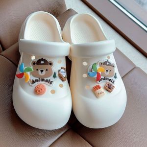 6Pcs Crocs Jibbitz Charms Rotating Small Windmill Cartoon Bear Shoe Buckle Detachable Shoe Decoration for Crocs