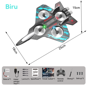 Mainan Pesawat Terbang 2.4G EPP dengan LED Lampu Pesawat Glider Airplane Foam Rc Pesawat Terbang