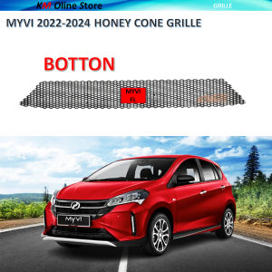 Perodua Myvi 2022-2024 FACELIFT Ready Cut Honeycomb Grill Bumper Grilles Full Set Top Bottom Cover