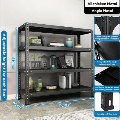 XMONE ชั้นวางของชั้นเหล็ก WarehouseShelf ชั้นวางของ120x40x200cm ชั้นวางของ แข็งแรงมาก นสามารถปรับความสูงได้อย่างอิสระ