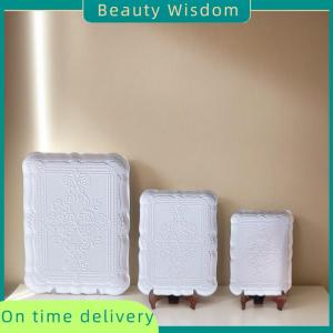 Beauty Wisdom 1Pcs Dollhouse Simulation Mini Pattern Plate Food Dish Plates Kitchen Tableware Decoration Dolls House Accessories Toys