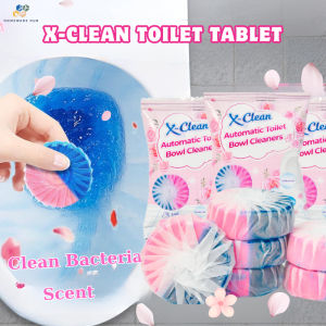 Toilet Bowl Cleaner Tablets 2-in-1 Blue-Pink Antibacterial And Descaling Toilet Decontamination Tablets Rose Scent