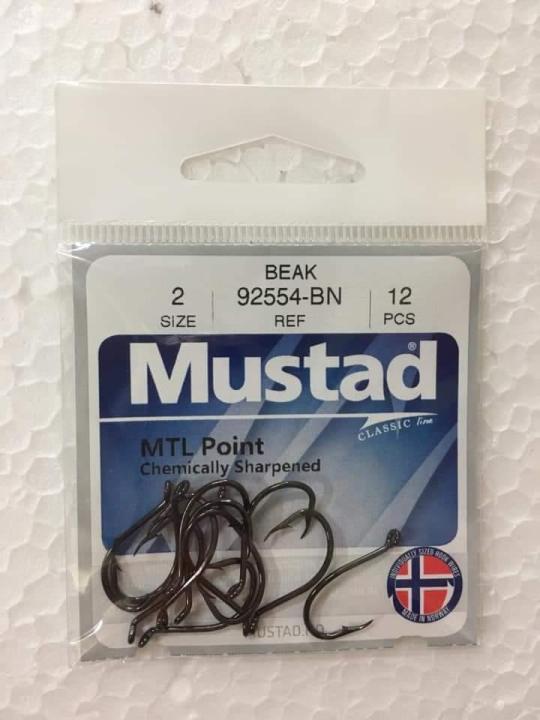 4077 MUSTAD FISHING BEAK HOOK 92554-BN SIZE:2 | Lazada