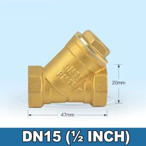 DN15/20/25 Brass Strainer Y Type Filter  Valve Strainer Thread for Water Aquarium Plumbing Thread