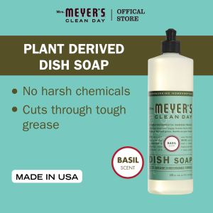 Mrs Meyer Liquid Dish Soap Basil 473ml