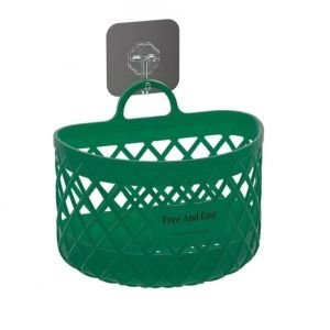 DELWINS No Drill Hanging Storage Basket Drainage Shelf Multifunctional Toiletry Holder Box Practical Plastic Kitchen Storage Basket Kitchen Use