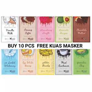 (BELI 10 GRATIS KUAS) Masker Wajah Bubuk Organik 10gr By Lea Gloria Masker Organik BPOM