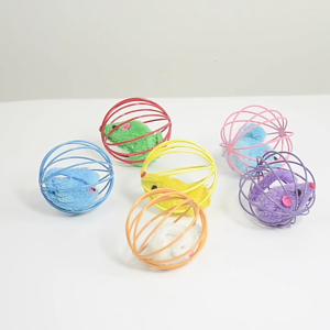 Tương Tác Cho đồ chơi cho mèo Dễ Thương Sang Trọng Chuột Trong dây sắt Bóng Mèo Chơi-Bắt đồ chơi huấn luyện Cho Mèo Con Phụ kiện cho thú cưng