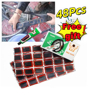 Free gift 48pcs Bike Tire Patch with Glue Bicycle Repair Patches