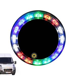 Solar Charging Magnetic RGB LED Warning Light Bar for Car Truck Bus Night Safety Auto Side Tail Light Flashing Lamp No Wiring Car Styling Accessories