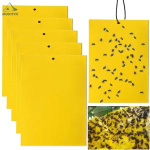 【Local Shipment】 30/50/100 pcs กับดักเหนียวสองด้าน 8x6/8x4 นิ้วกับดักแมลงสีเหลืองสำหรับแมลงโรงงานบินเหมือนแมลงวันสีขาวเพลี้ยเพลี้ย