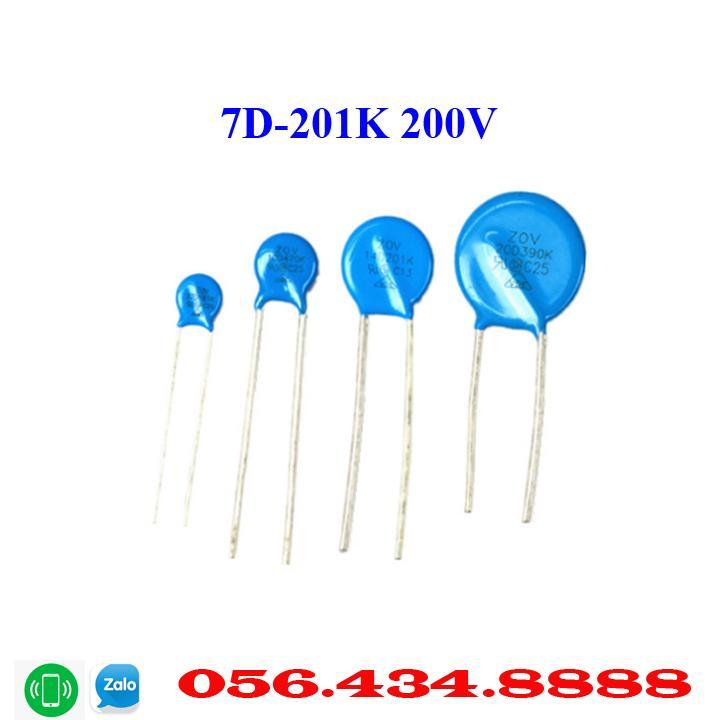[Combo 50 chiếc] Tụ bảo vệ quá áp 100V - 110V  mã 7D-201K dùng cho nồi cơm cao tần, máy lọc không khí, máy hút ẩm nội địa Nhật