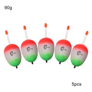 LIJU78113 5pcs/set High Quality Bobber Luminous Ball Boia Fishing Night Float Eva Foam Light Stick