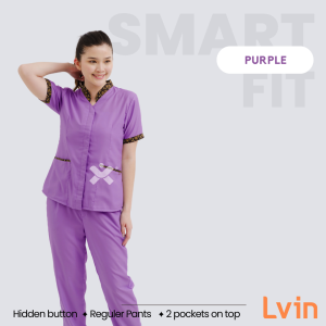 Lvin Baju Seragam suster Haira Batik Series / nanny uniform/seragam klinik / baju jaga oka / Seragam perawat / Smart Fit