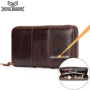 Ví Dài Royal Bagger Dành Cho Nam Túi Cầm Tay Da Bò Thật Thời Trang Phong Cách Doanh Nhân Cổ Điển Túi Đựng Điện Thoại Đựng Thẻ