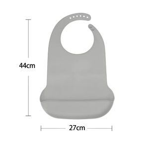Waterproof Silicone Elderly Adult Bib Washable 3D Elderly Feeding Bibs with Food Catcher