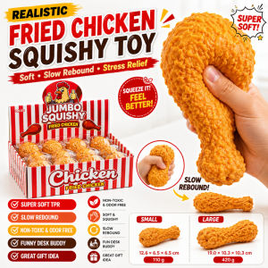 Squishy Toy Slow Rebound Fried Chicken Leg TPR Stress Relief Fidget Safe Non Toxic Gift for Kids
