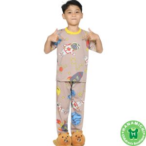 Kiminori ALVA.CP Setelan Baju Tidur Anak Laki-Laki Lengan Pendek