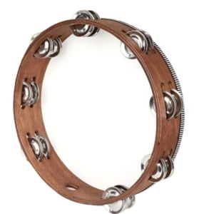 SWEET TIM 4/6/7/8/9/10in Tambourine Drum Dancing Toys Wooden Percussion Drum Photo Props with Metal Ringtone Tambourines Musical Instrument Kids Games