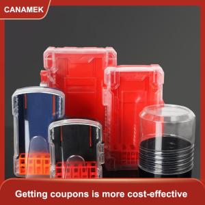 【CANAMEK 】 Drill Bit Storage Case Portable 6.35mm Hex Drill Bit Case 5 Sizes Water Resistant PVC Detachable Holder Hangable Storage
