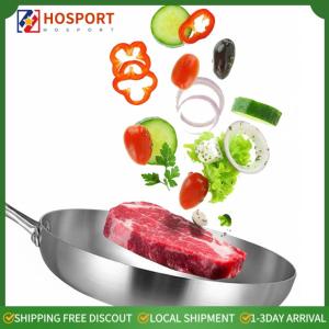 【HOSPORT】 Induction Cooking Pan Even Heat Stainless Steel Skillet for Gas Stove and Induction Cooker