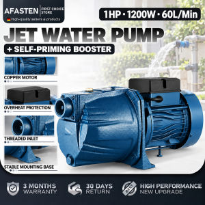 1200W Electric Water Pump Heavy Duty 1HP 60L/Min Shallow Well Self Priming Jetmatic Water Pump Motor Power Water Pumps 220V Peripheral Jet Booster Pump Self-priming Pump