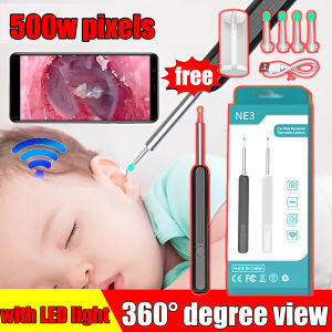 Wireless Smart Visual Ear Cleaner Tool Ear Picker 500W pixels 360-degree visibility With LED light With 4 ear spoons Wifi link USB rechargeable Ear Vacuum Cleaner Ear Wax Remover