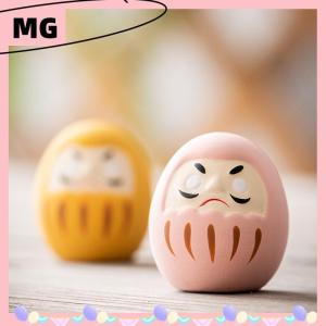 【Magical House】 [ New Hot Fashion] Nhật Bản gốm Daruma tượng Daruma Tumbler thủ công may mắn may mắn trang trí cảnh quan Daruma búp bê phong thủy trang trí nội thất Quà Tặng