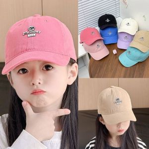 CUTE ELVES Quick-dry Children Candy Color Baseball Hat Letter Embroidery Korean Style Girls Peaked Cap Breathable Anti-UV Kid Summer Sun Hat Baby