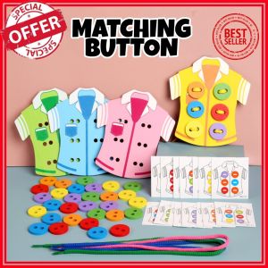 Mainan anak perempuan | Kancing baju | Mainan anak cewek- Mainan Menjahit Kancing | 24-Matching Button Jahit