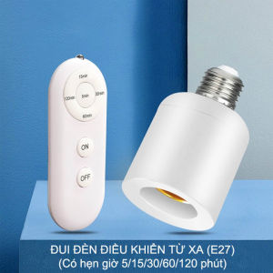 Đui đèn E27 điều khiển từ xa bằng remote kiêm hẹn giờ