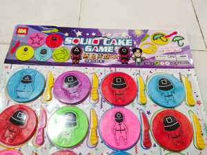 Mainan Anak Squid Game Cake Potong Dalgona Lucu Murah