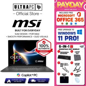 MSI Modern 16S AI+ – 16" FHD+ OLED – Intel Core Ultra 7 Processor – 16GB RAM – 1TB SSD – Copilot+ PC Laptop